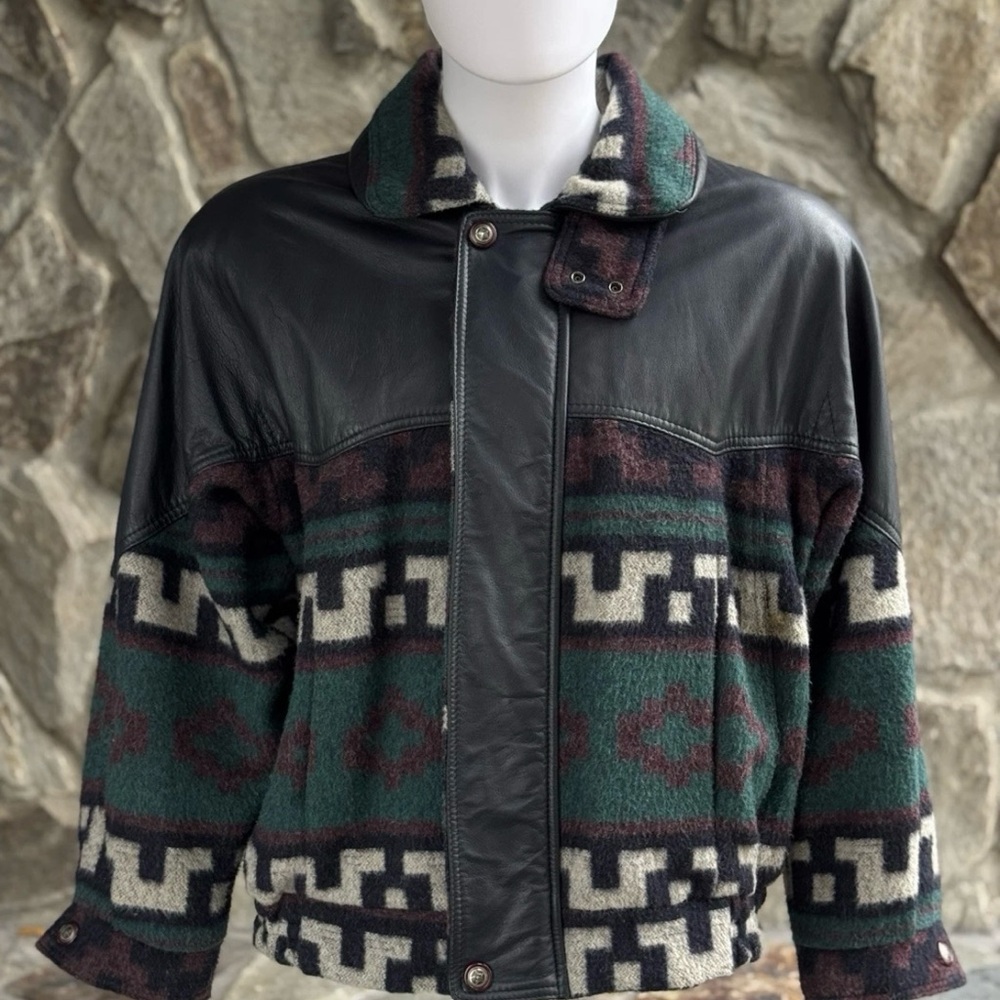 Vintage Hemmingway Frontier Jacket with Native American Design Sz 40 - L/XL